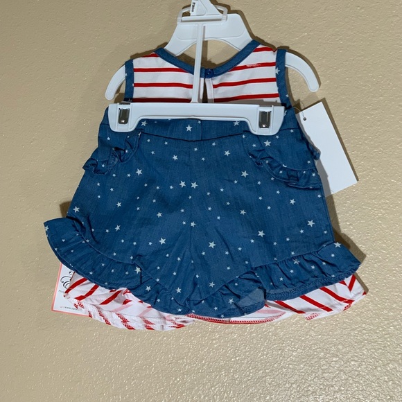 NWT Rare Editions Stripe Tank Top Star Shorts - Picture 4 of 7